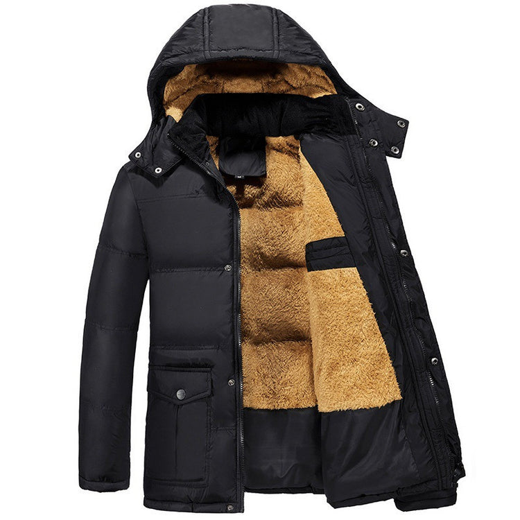 velvet padded jacket men winter