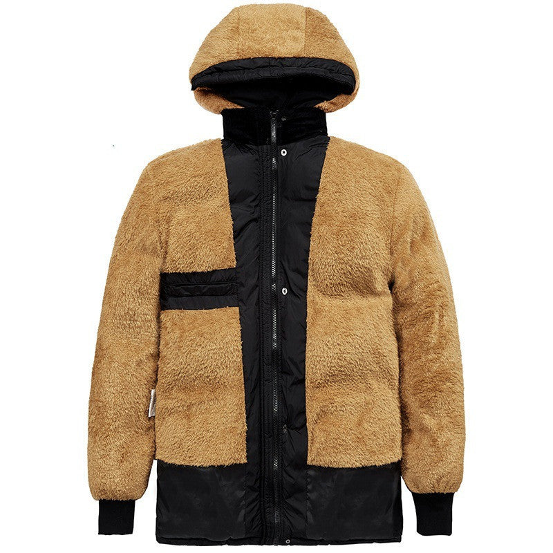 velvet padded jacket men winter