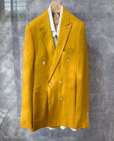 Casual Double-Breasted Linen Small Suit Jacket Men