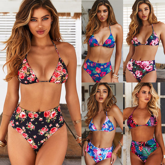 Sexy High-Waist Split Bikini for Women – Trendy European & American Swimwear