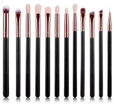 Black rose gold 12 makeup brush set