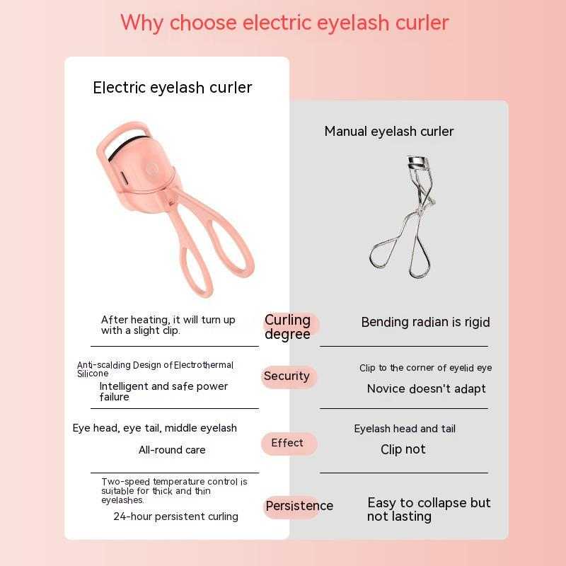 eyelash curler portable electric heated comb eye lash 