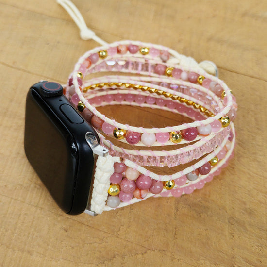 Natural Quartz Rough Woven Watch Strap