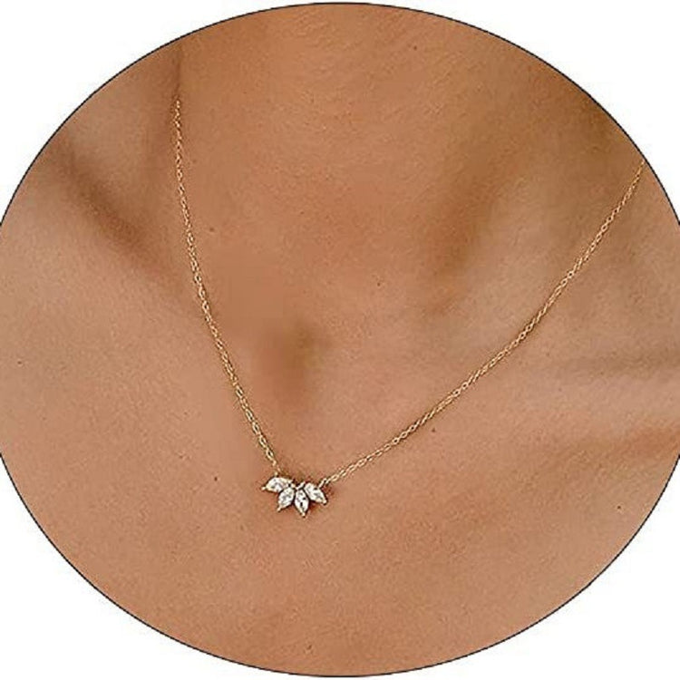 Women Girls Lotus Flower Pendant Necklace 