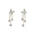 Fashion Jewelry Shiny Butterfly Rhinestone Drop Dangle Earrings 