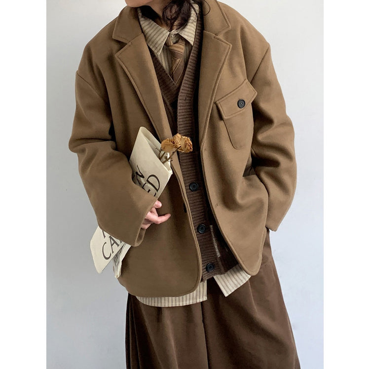 Women College Style Loose Trendy Casual Jacket